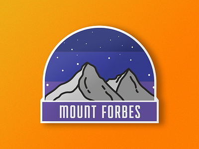 Mt. Forbes Canada Sticker 150 badge banff canada flat forbes illustration stars sticker