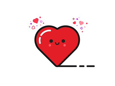 Heart Happy cute fun happy heart holiday illustration love red smile valentine