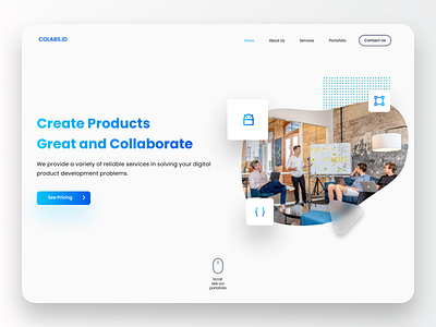 Hero Section for COLABS.ID design hero heropage herosection landingpage uidesign ux ui ux design web webdesign