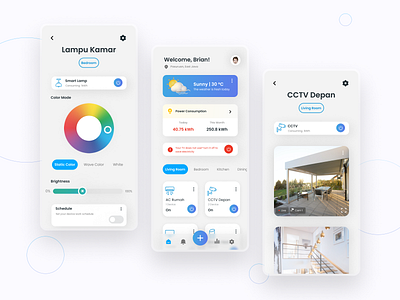 Smarthome App app blue blur design design app gradient gradient color mobile mobile app design mobile ui smarthome smarthome app ui ui mobile uidesign ux ui ux design