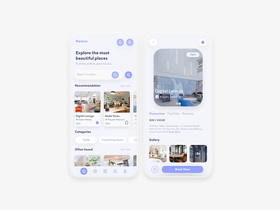 Namoo Apps Concept app booking booking app booking apps cafe cafe apps coworking space design design app finder finder apps library library apps mobile mobile app design ui uidesign uimobile ux ui ux design