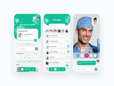 Medica Apps Concept app blur design doctor doctor app gradient health health app hospital app mobile mobile app ui design
