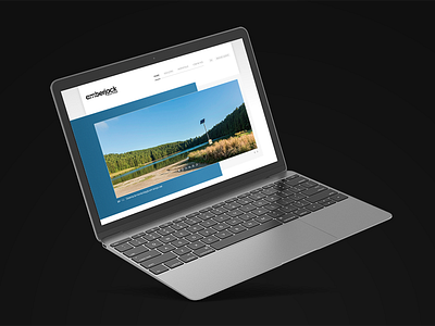 Amberjack Solutions Website frontpage laptop mockup responsive web web development website
