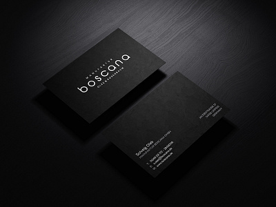 Boscana Business Card business cards corporate design dark design visit cards