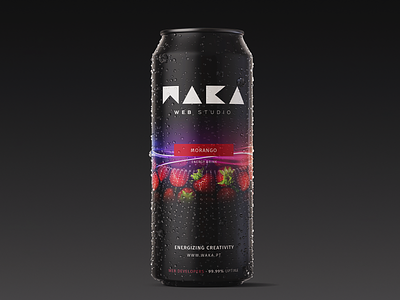 Waka Energy Drinks - Strawberry design drink energy energy drink mockup playground
