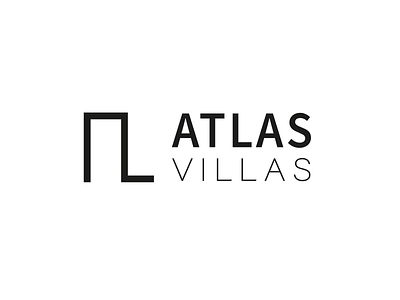 Atlas Villas Logo Design accomodation atlas atlassian branding clean corporate design design logo logo design minimal villas website