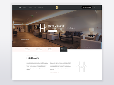 Hotel Gaivota Frontpage clean corporate design design frontpage minimal simple web web design web development website