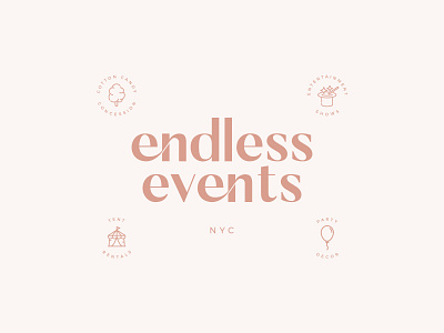 Endless Events Branding endless event events logo nyc nycbrandingagency party wedding