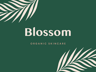 Blossom Skincare Logo blossom leaf natural organic organics palm skincare tropical