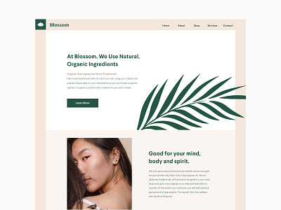 Blossom Organic Web blossom foliage leaf natural organic skin skincare skincareherbal webdesign website website design wix