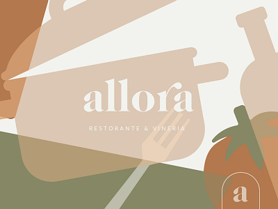 allora - composition color composition food italian logo restaurant tomato vineria wine winery
