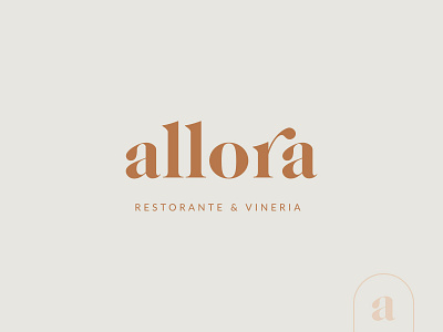 allora logo allora brand branding italian italian food logo mark menu restaurant