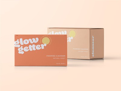 Glowgetter Packaging beauty cleanser creamskin honey logo mockup sun