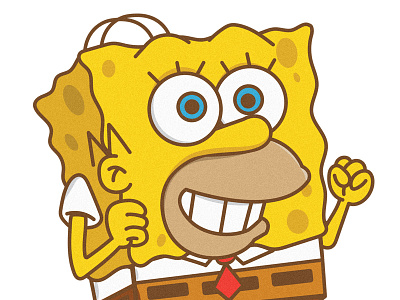 Spongebob Homerpants bart bootlegbart homer illustration simpson sponge spongebob