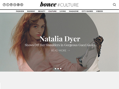 Fashion Website Header Variations