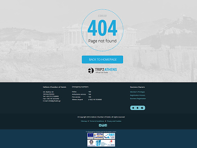 404 Page for Trip2athens 404 page roboto simple