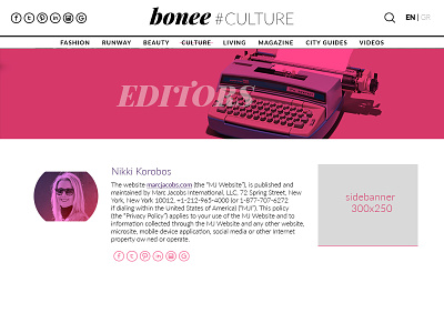 Fashion Website Editor Page fashion gradient lato vibrant