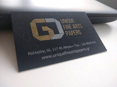 Logo Gu Paper Trade Company bebas nue font business card