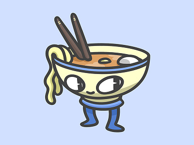 ramen 90s bold character concept character design clean drawing illustration photoshop sketch sketchbook