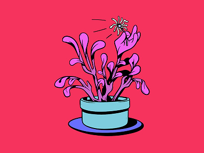 pot 90s bold design drawing flower illustration plants sketch sketchbook vibrant