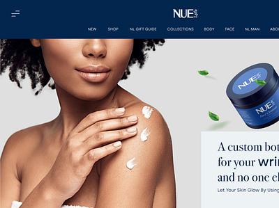 Website Home Page brand identity branding cosmetics ecommerce illustrator logotype online store skincare website design