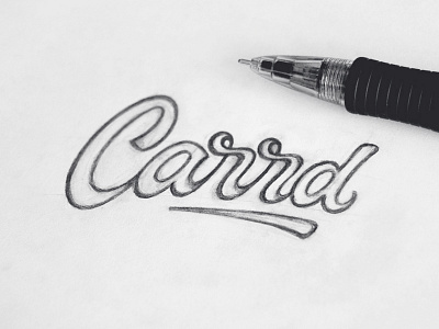 Carrd lettering logo pencil
