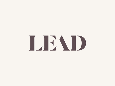 Lead logo typeface