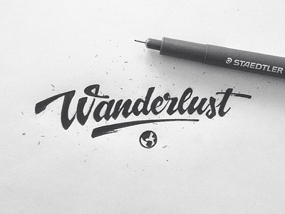 Wanderlust lettering