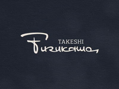 T. Furukawa logo script typography