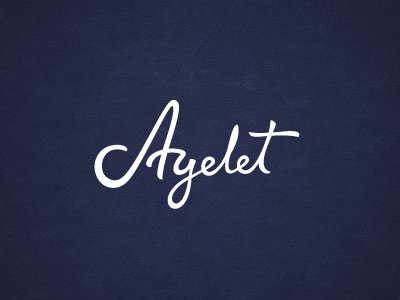 Ayelet handwritten logo signature typography