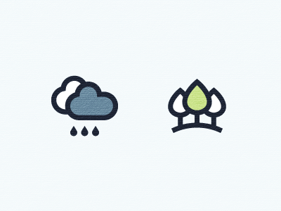 Icons app clouds icons mobile trees