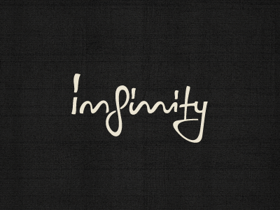 Infinity handwritten logo script typography