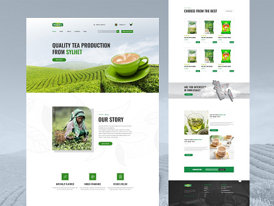 Tea Company Landing Page creative graphicdesign pixel tea company ui uidesign userexperience userinterface ux webdesign webdesigner
