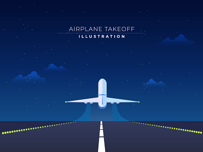 Airplane takeoff illustration