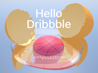 Dribbble Debut 3d c4d dribbble egg hello