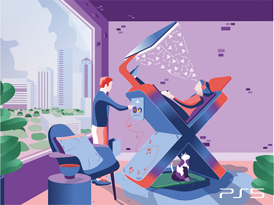 Competition Playstation 5 illustration illustrator playstation ps5 videogames