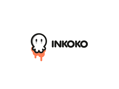 Inkoko logo brand branding design illustration illustrator ink kawaii logo logo design octopus tattoo ui vector