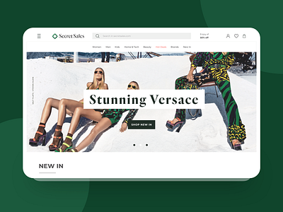 SecretSales refresh brand branding clothes design desktop ecommerce fashion luxe outlet shop ui ux webdesign website
