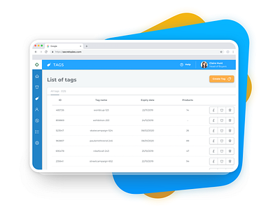 CMS tagging interface blue buyer clothes clothes shop dashboard ecommerce fashion interface sales secret shopping tag tagging ui ux