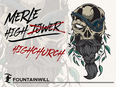 Hightower apparel brand branding decal graphic design illustration podcast skateboard skull sticker tattoo vinyl