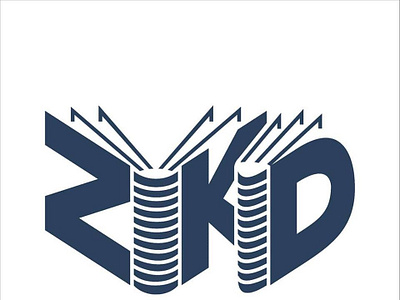Logo suggestion 03, "Two Books", for a contest book brand branding croatia library logo modern perspective simple zagreb