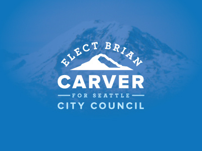 Elect Brian Carver city logo mountain politician politics rainier seattle