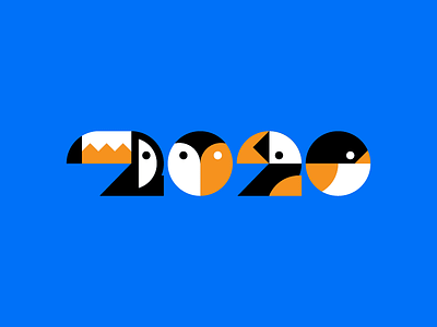 2020 Swag 2020 bird flock fly logo