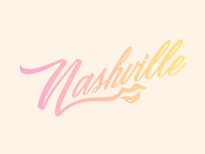 Nashville Typography Illustration : by Geena Davis colorful gradient graphic design illustration nashville poster design travel typography