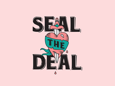 Seal the Deal Logo Design & Branding : by Geena Davis branding handwriting illustration logo design personal branding retro script tattoo typography