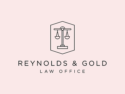 Reynolds & Gold Logo Design & Branding : by Geena Davis brand mark branding law law logo lawyer logo logo design typography word mark