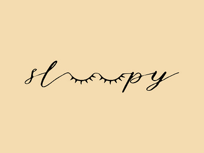 Sleepy Typography Illustration : by Geena Davis design drawing font graphic design hand drawn hand lettering illustration script type typography