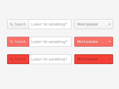 Buttons and inputs for Design it & Code it button dici dropdown input search