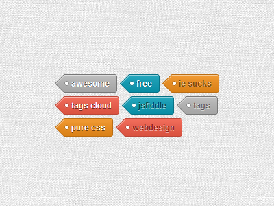 Pure CSS Tags css html tags