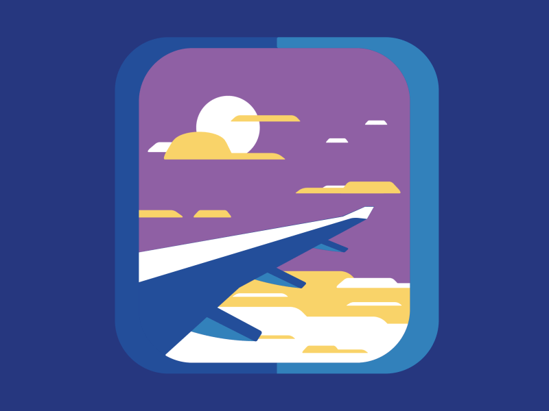 Plane life design motion after effects gif illustration plane